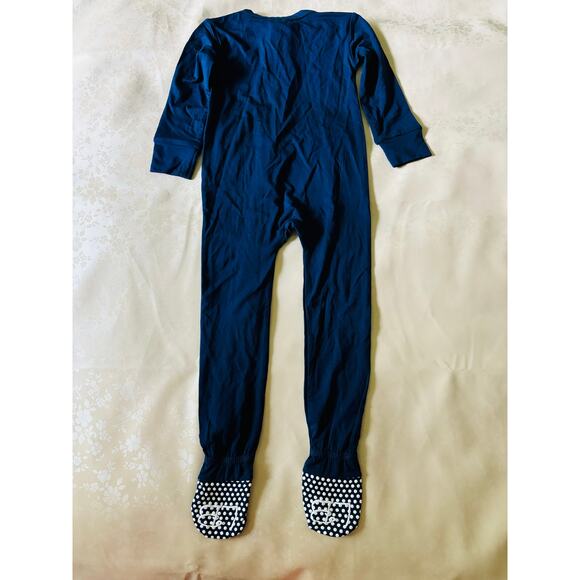 Little Biscuits Bamboo Sleeper 9-12 Months NWOT Navy Blue - Picture 2 of 3